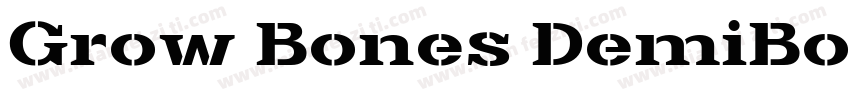 Grow Bones DemiBold字体转换